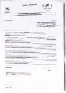 MODELLO DENUNCIA SINISTRI